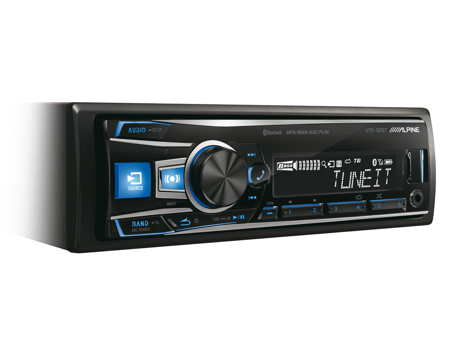 Alpine UTE-92BT Digital Media Receiver with Bluetooth - Motorguard